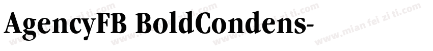 AgencyFB BoldCondens字体转换